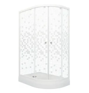 Душевой уголок Triton Коралл Щ0000064128 левый/правый 120x80 см профиль белый стекло мозаика